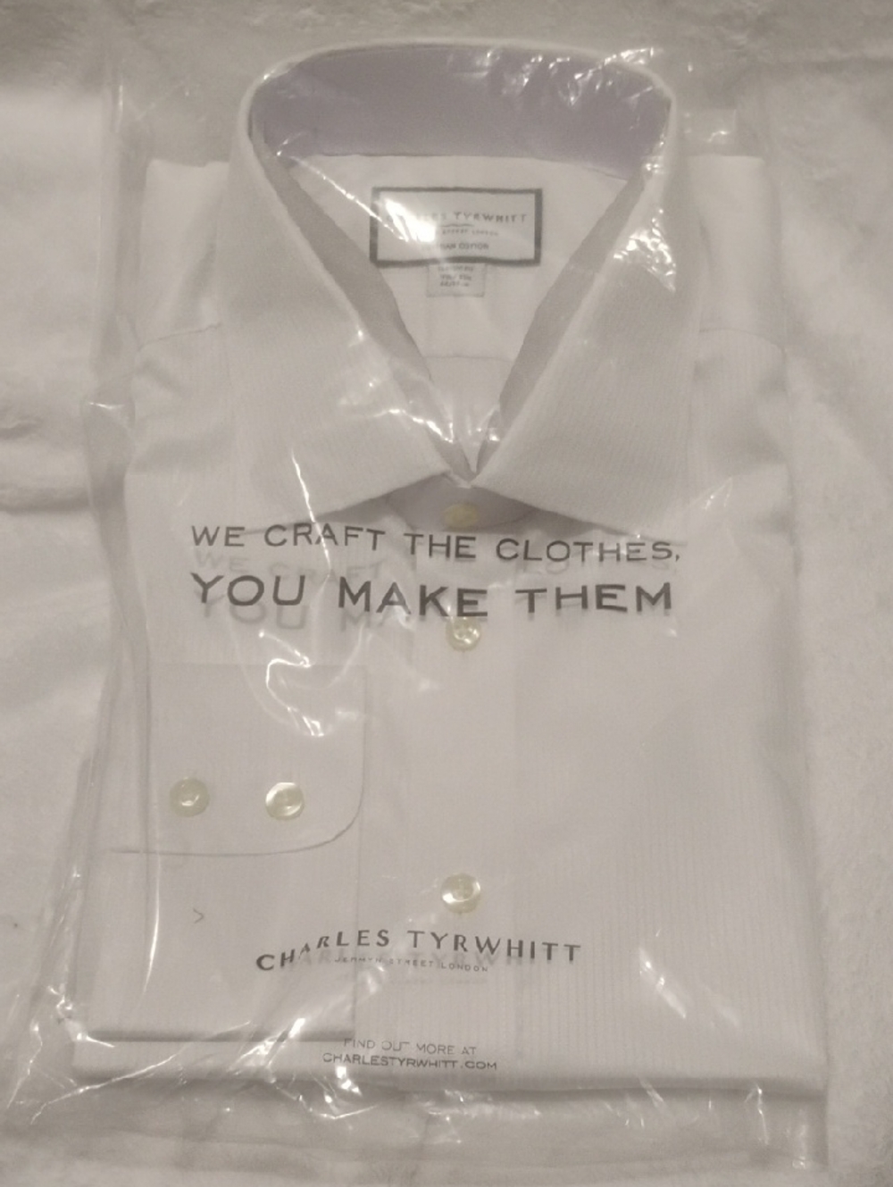 Charles Tyrwhitt White Dress Shirt - Fine Textured Weave